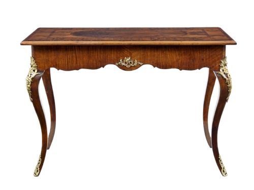 19TH CENTURY ROCOCO REVIVAL WALNUT AND ORMOLU SIDE TABLE - ADDITIONAL PHOTO 4