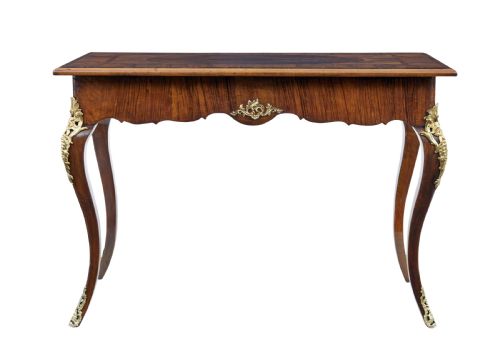 19TH CENTURY ROCOCO REVIVAL WALNUT AND ORMOLU SIDE TABLE - ADDITIONAL PHOTO 6