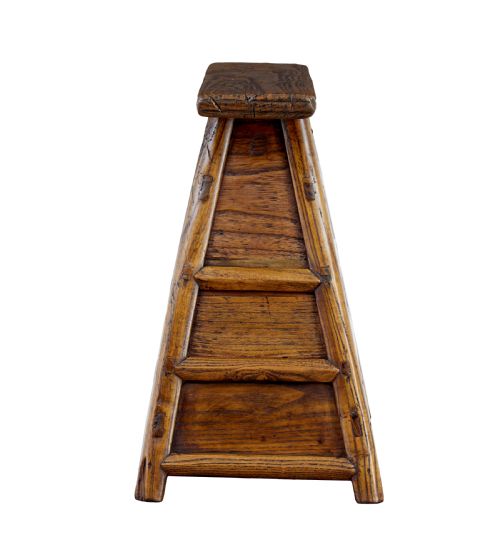 SMALL 19TH CENTURY EASTERN ELM TABLE TOP CHEST - ADDITIONAL PHOTO 6