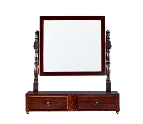 19TH CENTURY VICTORIAN MAHOGANY TOILET MIRROR - ADDITIONAL PHOTO 1