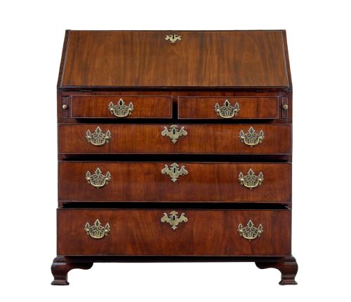 LATE 18TH CENTURY GEORGIAN WALNUT BUREAU - ADDITIONAL PHOTO 2