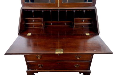 EARLY 19TH CENTURY MAHOGANY ASTRAL GLAZED BUREAU BOOKCASE - ADDITIONAL PHOTO 6