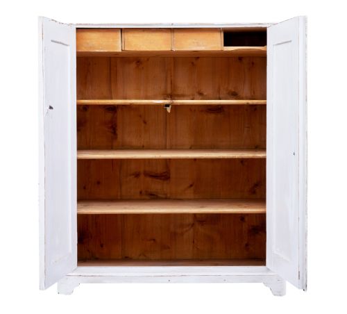 19TH CENTURY SWEDISH PAINTED PINE CUPBOARD - ADDITIONAL PHOTO 2