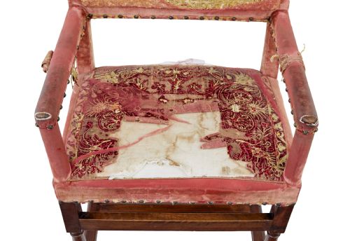 SET OF 4 19TH CENTURY WALNUT CORONATION ARMCHAIRS - ADDITIONAL PHOTO 5