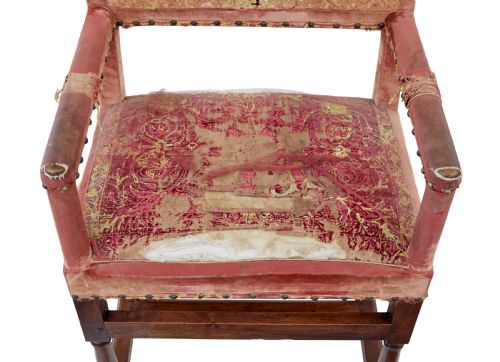 SET OF 4 19TH CENTURY WALNUT CORONATION ARMCHAIRS - ADDITIONAL PHOTO 6