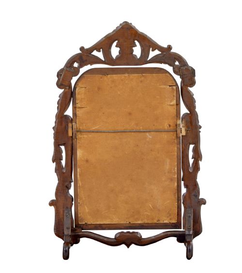 LATE 19TH CENTURY CARVED OAK ROCOCO REVIVAL VANITY MIRROR - ADDITIONAL PHOTO 2