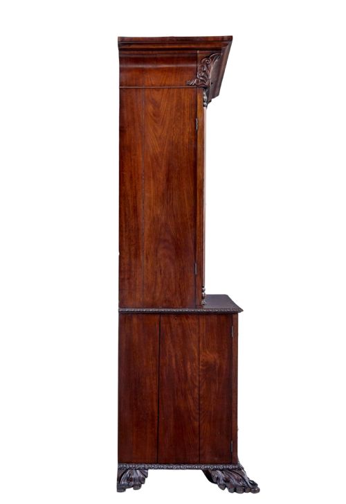 MID 19TH CENTURY CARVED MAHOGANY DANISH BOOKCASE - ADDITIONAL PHOTO 7