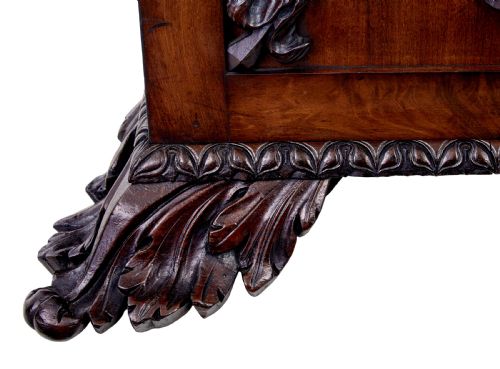 MID 19TH CENTURY CARVED MAHOGANY DANISH BOOKCASE - ADDITIONAL PHOTO 9