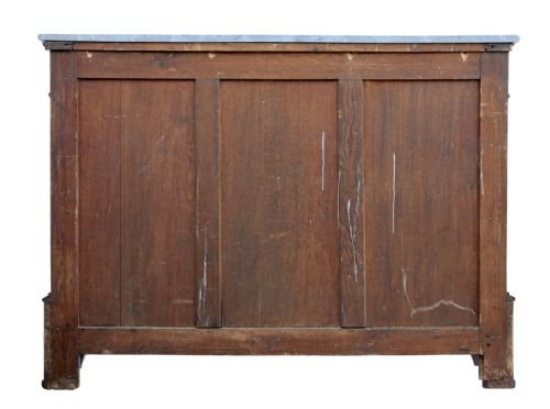 19TH CENTURY FRENCH PALISANDER CHEST OF DRAWERS WITH FAUX MARBLE TOP - ADDITIONAL PHOTO 4