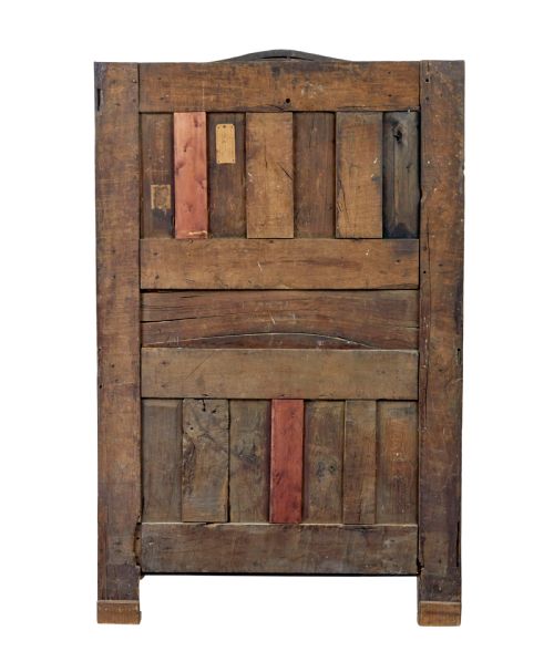 18TH CENTURY CARVED FRENCH YEW AND CHESTNUT ARMOIRE - ADDITIONAL PHOTO 5
