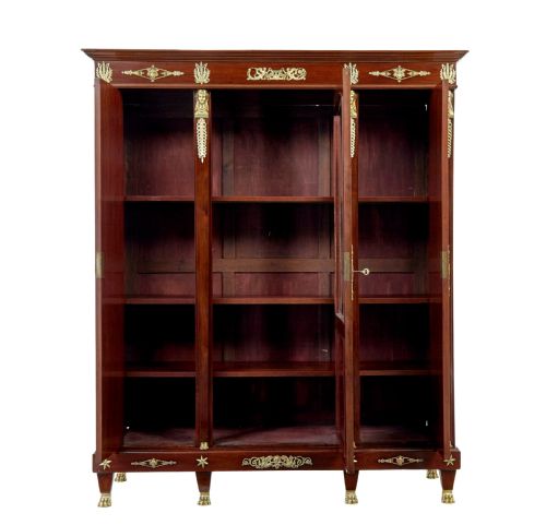 LATE 19TH CENTURY FRENCH EMPIRE MAHOGANY AND ORMOLU CABINET - ADDITIONAL PHOTO 2