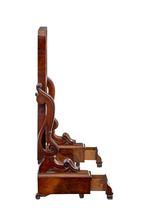 19TH CENTURY EARLY VICTORIAN MAHOGANY VANITY MIRROR - ADDITIONAL PHOTO 1