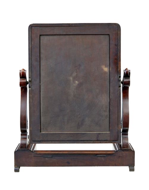 19TH CENTURY EARLY VICTORIAN MAHOGANY VANITY MIRROR - ADDITIONAL PHOTO 2