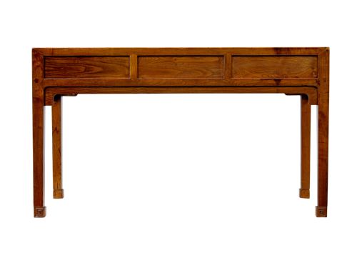 19TH CENTURY CARVED ELM CHINESE CONSOLE TABLE - ADDITIONAL PHOTO 4