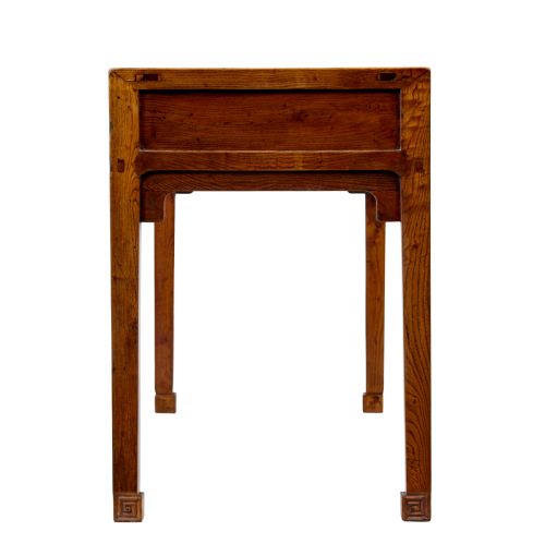 19TH CENTURY CARVED ELM CHINESE CONSOLE TABLE - ADDITIONAL PHOTO 5