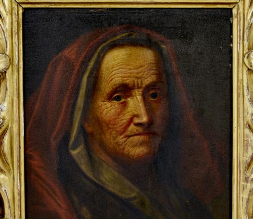 18TH CENTURY OIL ON BOARD OF LADY ATTRIBUTED TO BALTHASAR DENNER - ADDITIONAL PHOTO 2