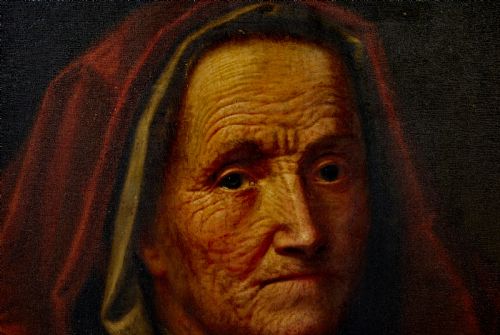 18TH CENTURY OIL ON BOARD OF LADY ATTRIBUTED TO BALTHASAR DENNER - ADDITIONAL PHOTO 5