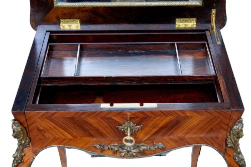 19TH CENTURY FRENCH KINGWOOD SEWING WORK TABLE - ADDITIONAL PHOTO 6