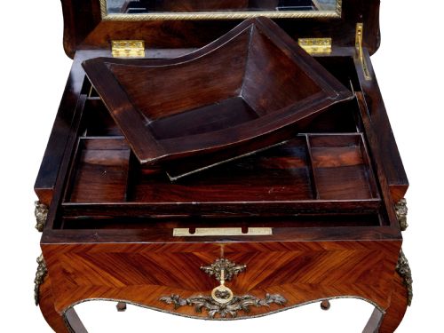 19TH CENTURY FRENCH KINGWOOD SEWING WORK TABLE - ADDITIONAL PHOTO 7