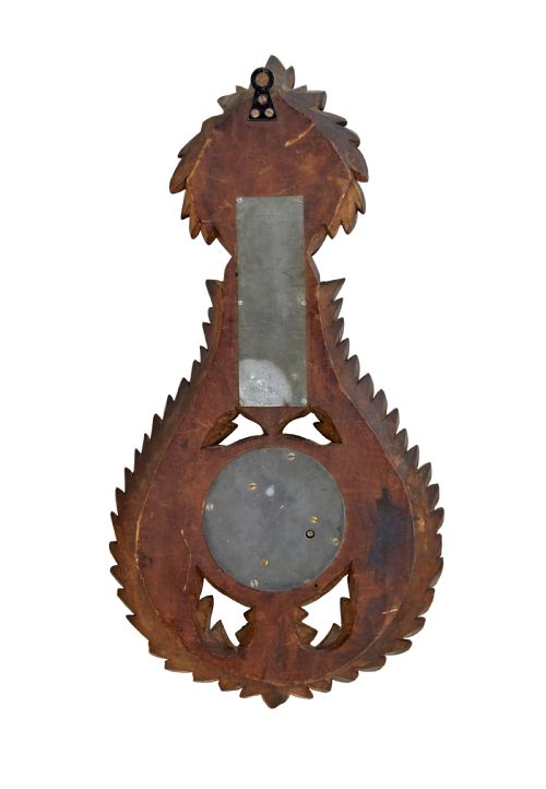 19TH CENTURY DANISH CARVED WALNUT BAROMETER - ADDITIONAL PHOTO 5