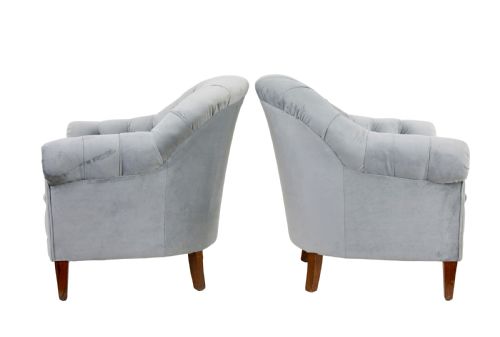 EARLY 20TH CENTURY BUTTONBACK 3 PIECE SUITE SOFA AND 2 CHAIRS - ADDITIONAL PHOTO 10