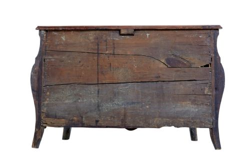 EARLY 19TH CENTURY INLAID WALNUT BOMBE COMMODE - ADDITIONAL PHOTO 2