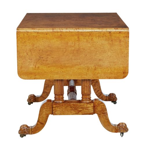 19TH CENTURY BURR BIRCH BIEDERMEIER SOFA TABLE - ADDITIONAL PHOTO 4