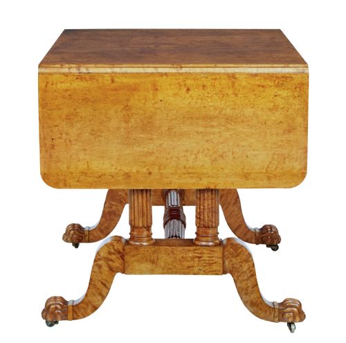 19TH CENTURY BURR BIRCH BIEDERMEIER SOFA TABLE - ADDITIONAL PHOTO 6
