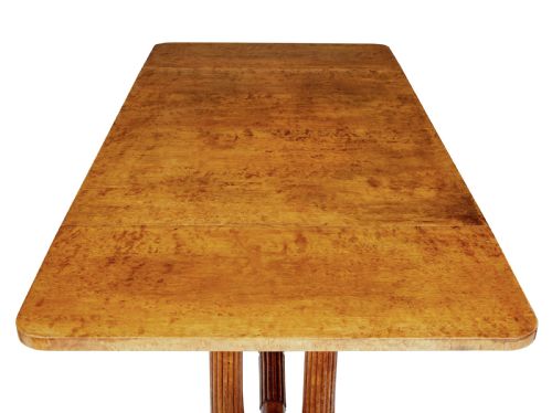 19TH CENTURY BURR BIRCH BIEDERMEIER SOFA TABLE - ADDITIONAL PHOTO 8