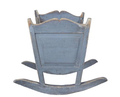 MID 19TH CENTURY SWEDISH PAINTED PINE ROCKING CRADLE - ADDITIONAL PHOTO 2