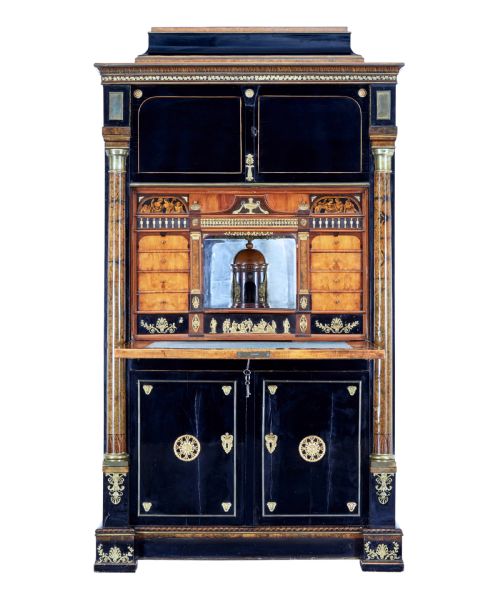 EARLY 19TH CENTURY BIEDERMEIER EBONISED BIRCH ESCRITOIRE - ADDITIONAL PHOTO 2