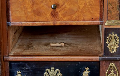 EARLY 19TH CENTURY BIEDERMEIER EBONISED BIRCH ESCRITOIRE - ADDITIONAL PHOTO 14