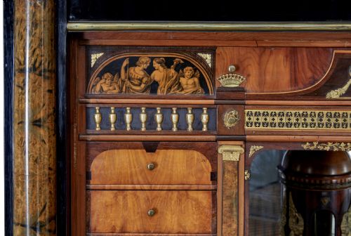 EARLY 19TH CENTURY BIEDERMEIER EBONISED BIRCH ESCRITOIRE - ADDITIONAL PHOTO 15