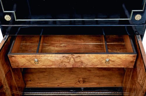 EARLY 19TH CENTURY BIEDERMEIER EBONISED BIRCH ESCRITOIRE - ADDITIONAL PHOTO 20
