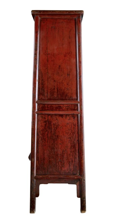 MONUMENTAL 19TH CENTURY CHINESE RED LACQUER CUPBOARD - ADDITIONAL PHOTO 2