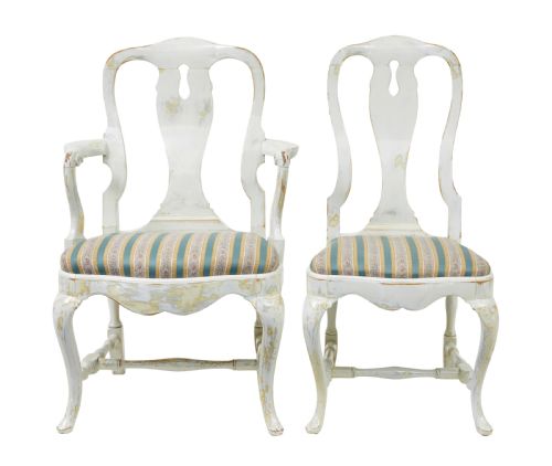 SET OF 14 LACQUERED QUEEN ANNE INFLUENCED DINING CHAIRS - ADDITIONAL PHOTO 2