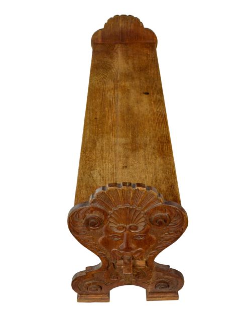 19TH CENTURY FLEMISH CARVED OAK GREEN MAN DINING TABLE AND BENCHES - ADDITIONAL PHOTO 7