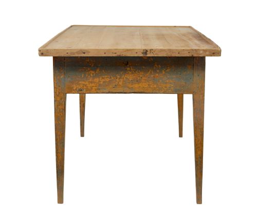MID 19TH CENTURY ORIGINAL PAINT SWEDISH PINE BAKERS TABLE - ADDITIONAL PHOTO 5