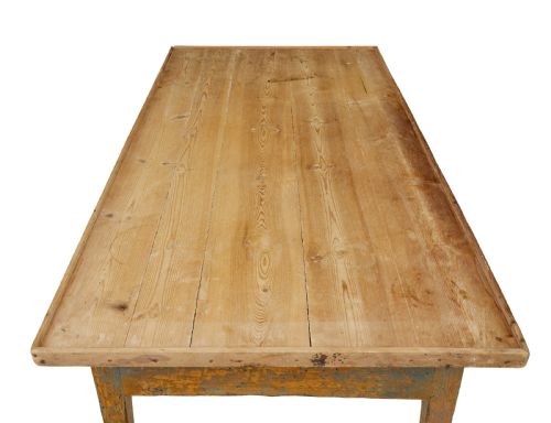 MID 19TH CENTURY ORIGINAL PAINT SWEDISH PINE BAKERS TABLE - ADDITIONAL PHOTO 6