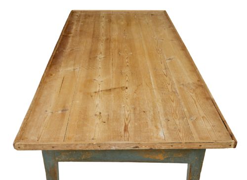 MID 19TH CENTURY ORIGINAL PAINT SWEDISH PINE BAKERS TABLE - ADDITIONAL PHOTO 7