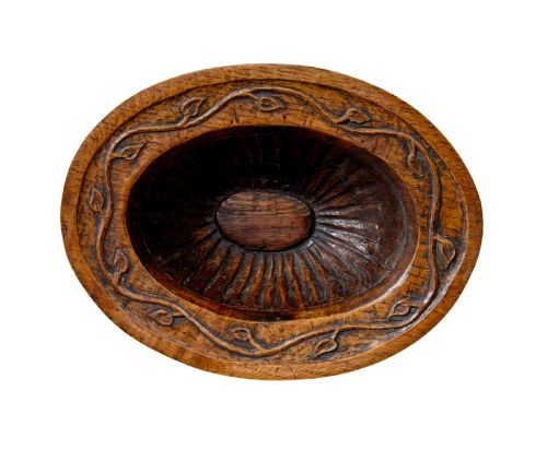 19TH CENTURY CARVED OAK LIEGE BOWL - ADDITIONAL PHOTO 4
