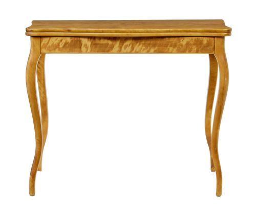 19TH CENTURY ROCOCO REVIVAL SWEDISH BIRCH TEA TABLE - ADDITIONAL PHOTO 1