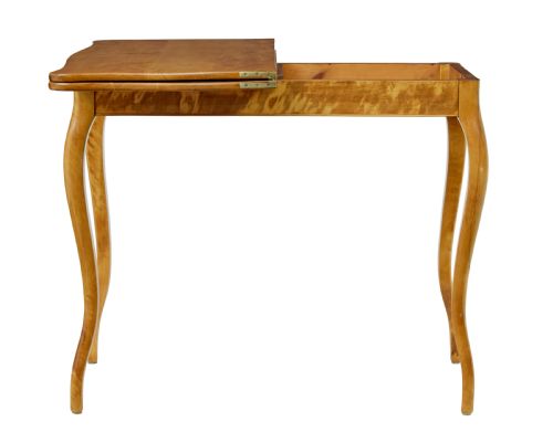 19TH CENTURY ROCOCO REVIVAL SWEDISH BIRCH TEA TABLE - ADDITIONAL PHOTO 2