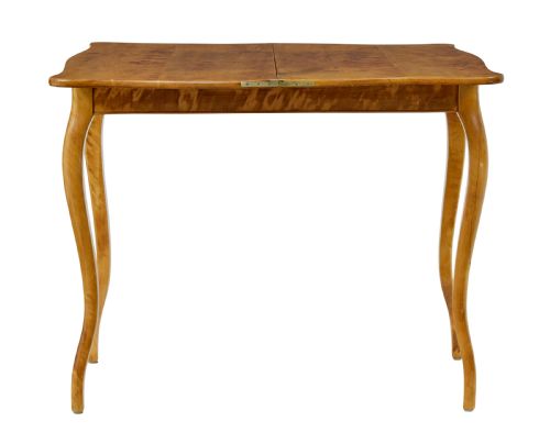 19TH CENTURY ROCOCO REVIVAL SWEDISH BIRCH TEA TABLE - ADDITIONAL PHOTO 3
