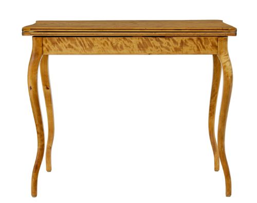 19TH CENTURY ROCOCO REVIVAL SWEDISH BIRCH TEA TABLE - ADDITIONAL PHOTO 6