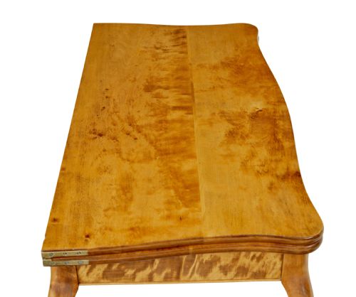 19TH CENTURY ROCOCO REVIVAL SWEDISH BIRCH TEA TABLE - ADDITIONAL PHOTO 7