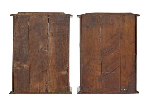 PAIR OF ENGLISH OAK SMALL CABINETS MADE FROM HMY OSBOURNE - ADDITIONAL PHOTO 3
