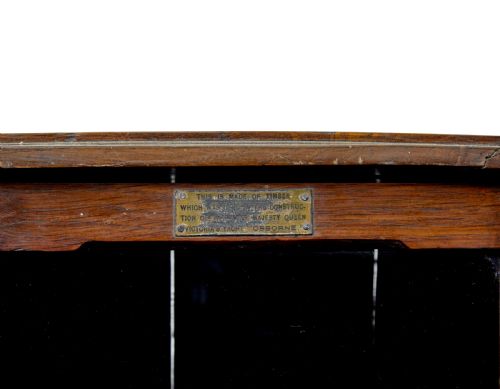 PAIR OF ENGLISH OAK SMALL CABINETS MADE FROM HMY OSBOURNE - ADDITIONAL PHOTO 5