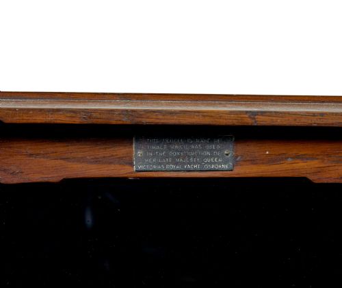 PAIR OF ENGLISH OAK SMALL CABINETS MADE FROM HMY OSBOURNE - ADDITIONAL PHOTO 6