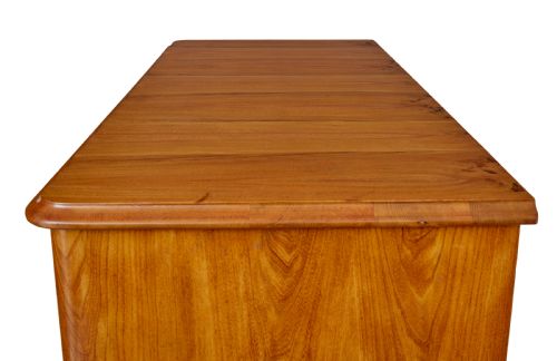 TALL 19TH CENTURY ELM SECRETAIRE CHEST OF DRAWERS - ADDITIONAL PHOTO 10
